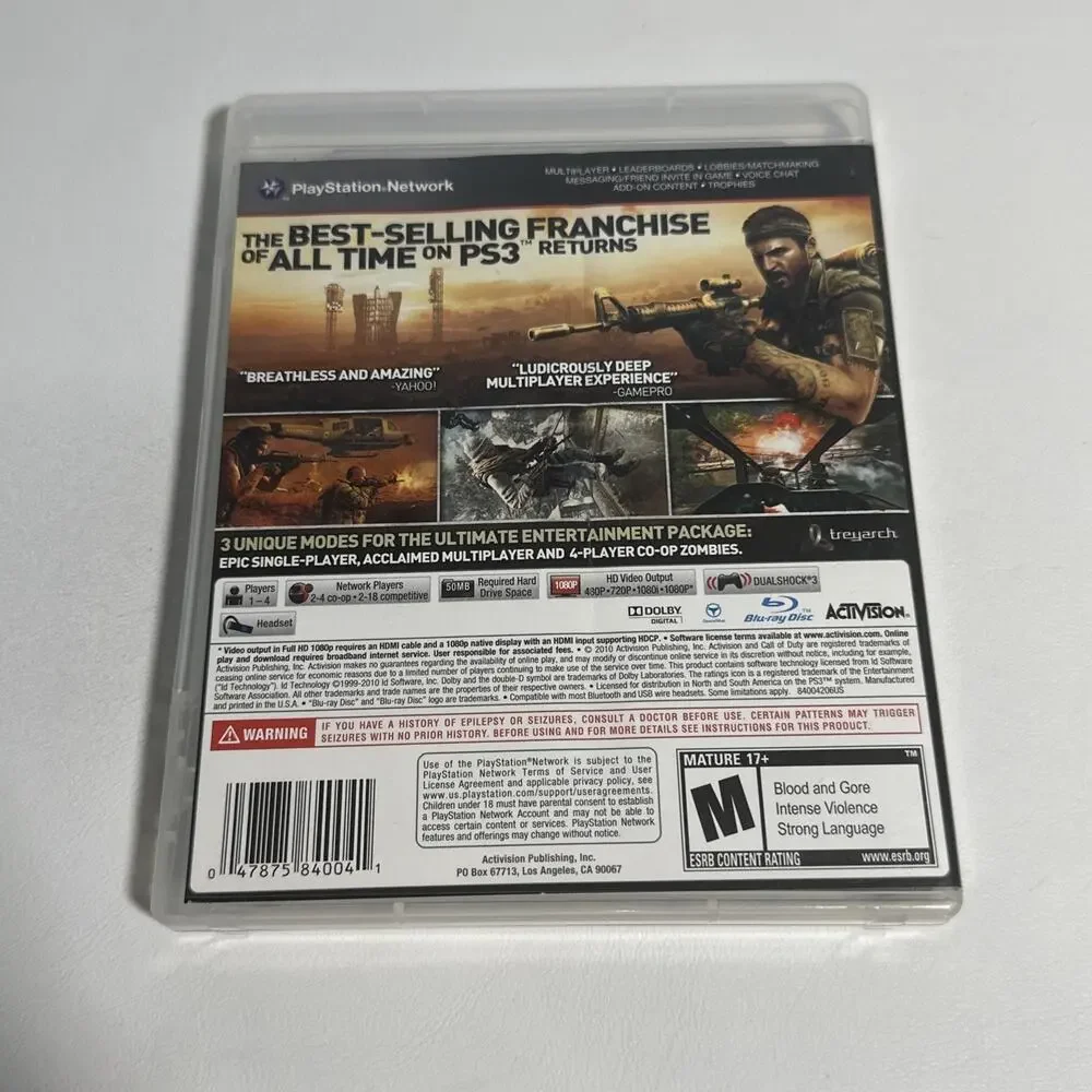 PlayStation 3 Call of Duty: Black Ops Complete in Box Mature